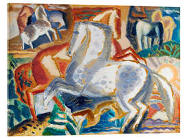 Acrylglasbild Landschaft und Pferde - Leo Gestel