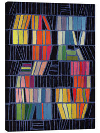 Leinwandbild Fünfundzwanzig farbige Bücher - Boekenweek