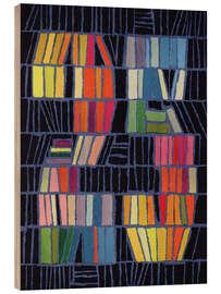 Holzbild Fünfundzwanzig farbige Bücher - Boekenweek