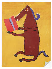 Wandsticker Pferd und Buch - Boekenweek