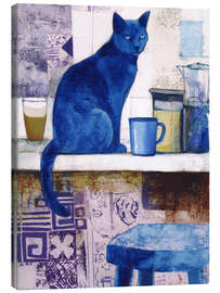 Leinwandbild Die blaue Katze