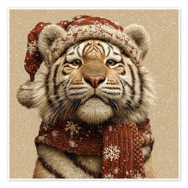 Wandbild Der gemütliche Tiger - DejaReve