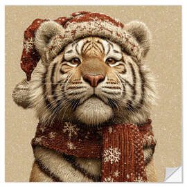 Wandsticker Der gemütliche Tiger