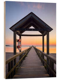 Holzbild Badeplattform am Hestehoved-Strand, Dänemark - Andreas Kossmann