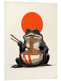 Hartschaumbild Nudel Frosch