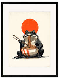 Gerahmter Kunstdruck Nudel Frosch
