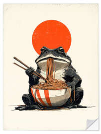 Wandsticker Nudel Frosch