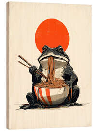 Holzbild Nudel Frosch