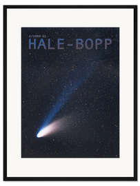 Gerahmter Kunstdruck Komet Hale-Bopp