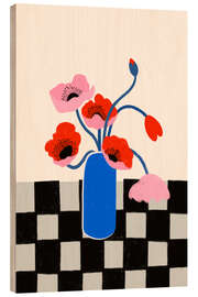 Holzbild Blühender Kontrast