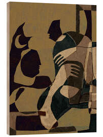 Holzbild Mondreichweite I - Shatha Dafai