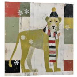 Hartschaumbild Wintermode für die Löwin