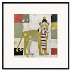 Gerahmter Kunstdruck Wintermode für die Löwin