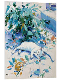 Hartschaumbild Schläfchen in der Sonne