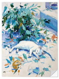 Wandsticker Schläfchen in der Sonne