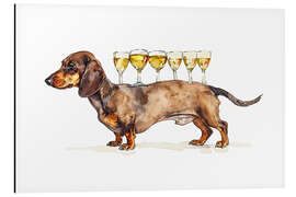 Alumiinitaulu Dachshund champagne transport - Jörg Gamroth