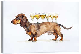 Leinwandbild Dackel Sekttransport - Jörg Gamroth