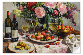 Wandsticker Gedeckter Tisch