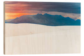 Holzbild Weißer Sand bei Sonnenuntergang - Chiara Salvadori