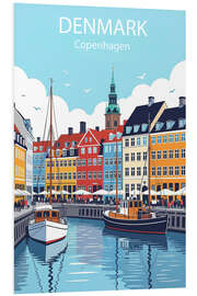 Hartschaumbild Copenhagen Travel Art