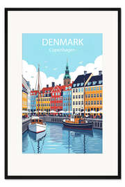 Gerahmter Kunstdruck Copenhagen Travel Art