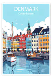 Poster Copenhagen Travel Art