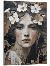 Magnettafel Vintage Blumenporträt