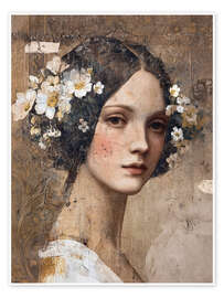 Poster Vintage Frauenporträt