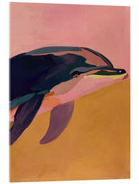 Tableau en verre acrylique Terracotta dolphin - ThingDesign