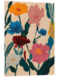 Hartschaumbild Blühen in Farbe