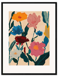 Gerahmter Kunstdruck Blühen in Farbe