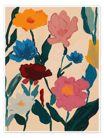 Poster Blühen in Farbe