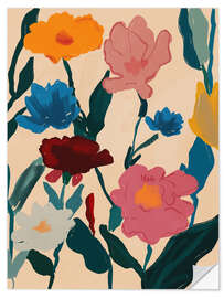 Wandsticker Blühen in Farbe