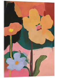 Acrylglasbild Blumensonnenuntergang