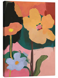 Leinwandbild Blumensonnenuntergang