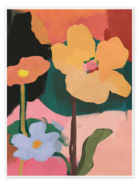 Poster Blumensonnenuntergang