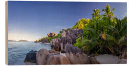 Holzbild Seychellen - Anse Source d'Argent Beach - Dieter Meyrl