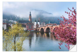 Wandsticker Frühling an der Alten Brücke in Heidelberg - Jan Christopher Becke