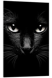 Acrylglasbild Schwarze Katze Nahaufnahme - Gen Z