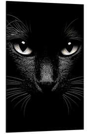 Alubild Schwarze Katze Nahaufnahme - Gen Z