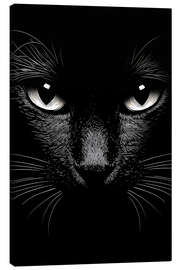 Leinwandbild Schwarze Katze Nahaufnahme - Gen Z
