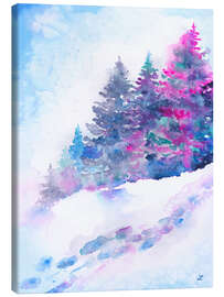 Leinwandbild Winter Aquarell