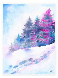 Poster Winter Aquarell