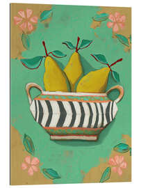 Gallery Print Gestreifte Schale mit Birnen