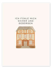 Wandbild Ich fühle mich sicher und geborgen - Mantika Studio