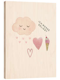 Holzbild Ich werde geliebt - Mantika Studio