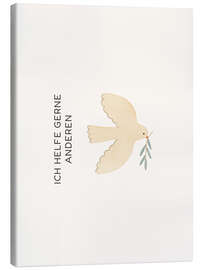 Leinwandbild Ich helfe gerne anderen