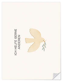 Wandsticker Ich helfe gerne anderen