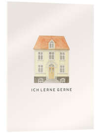 Acrylglasbild Ich lerne gerne