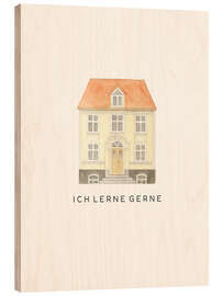 Holzbild Ich lerne gerne